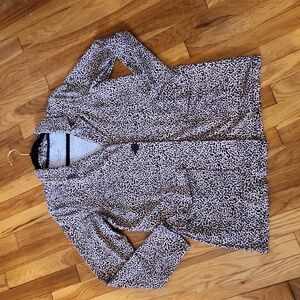 Cuddl Duds Animal Print Long Sleeve Sweater Jacket Size Small NWOT